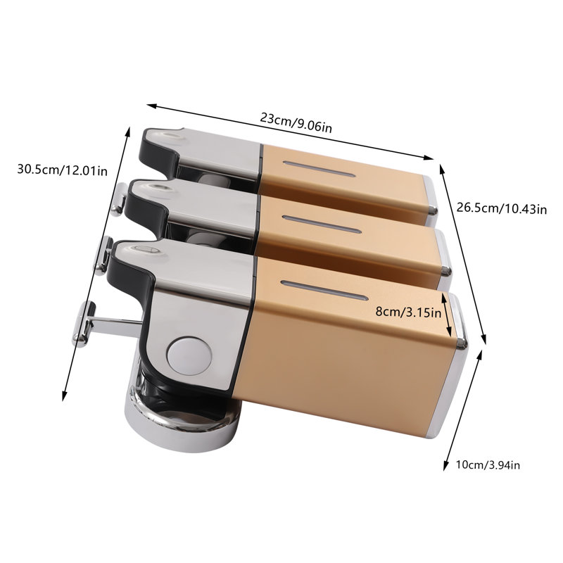 Latitude Run® Triple Wall Mount Shower Pump Soap Dispenser & Reviews